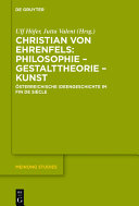Christian von Ehrenfels : : philosophie - gestalttheorie - kunst /