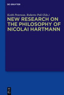 New research on the philosophy of Nicolai Hartmann /