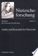 Nietzscheforschung : : Jahrbuch der Nietzschegesellschaft.