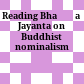 Reading Bhaṭṭa Jayanta on Buddhist nominalism