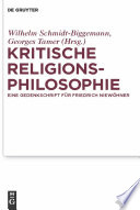 Kritische Religionsphilosophie : : Eine Gedenkschrift für Friedrich Niewöhner /