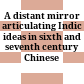 A distant mirror : articulating Indic ideas in sixth and seventh century Chinese Buddhism