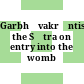 Garbhāvakrāntisūtra : the Sūtra on entry into the womb