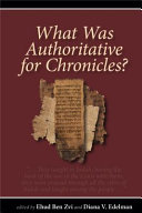What was authoritative for Chronicles?