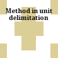 Method in unit delimitation