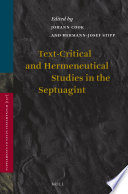 Text-critical and hermeneutical studies in the Septuagint