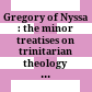Gregory of Nyssa : : the minor treatises on trinitarian theology and Apollinarism : proceedings of the 11th International Colloquium on Gregory of Nyssa (Tübingen, 17-20 September 2008) /