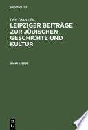 Leipziger Beiträge zur jüdischen Geschichte und Kultur.