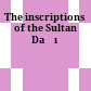 The inscriptions of the Sultan Dağı