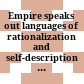 Empire speaks out : languages of rationalization and self-description in the Russian Empire /