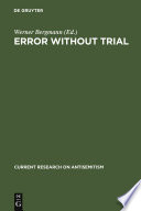Error Without Trial : : Psychological Research on Antisemitism /