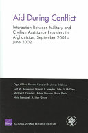 Aid during conflict : interaction between military and civilian assistance providers in Afghanistan, September 2001-June 2002 /