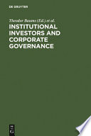 Institutional investors and corporate governance