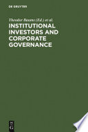 Institutional Investors and Corporate Governance /