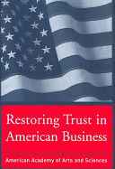 Restoring trust in American business