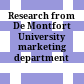 Research from De Montfort University marketing department