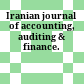 Iranian journal of accounting, auditing & finance.