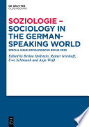 Soziologie - Sociology in the German-Speaking World : : Special Issue Soziologische Revue 2020 /