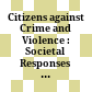 Citizens against Crime and Violence : : Societal Responses in Mexico /