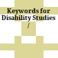 Keywords for Disability Studies /