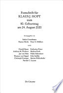 Festschrift für Klaus J. Hopt zum 80. Geburtstag am 24. August 2020 /