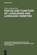 Status and function of languages and language varieties /
