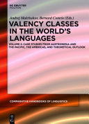 Valency classes in the world's languages.