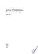 History of the language sciences : an international handbook on the evolution of the study of language from the beginnings to the present.