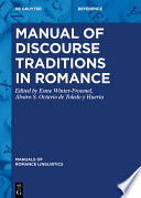Manual of Discourse Traditions in Romance /
