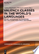Valency Classes in the World’s Languages.