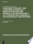 Language typology and language universals : an international handbook.