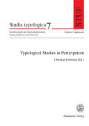 Typological studies in participation /