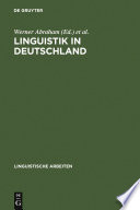 Linguistik in Deutschland : : Akten des 21. Linguistischen Kolloquiums, Groningen 1986 /