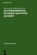 Autosegmental studies on pitch accent