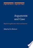 Arguments and case : explaining Burzio's generalization /