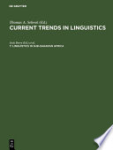 Linguistics in Sub-Saharan Africa /