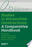 Studies in Ditransitive Constructions : : A Comparative Handbook /