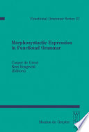 Morphosyntactic Expression in Functional Grammar /