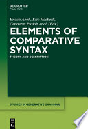 Elements of Comparative Syntax : : Theory and Description /