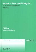 Syntax - theory and analysis : : an international handbook. Volume 2 /