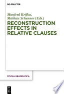 Reconstruction Effects in Relative Clauses /