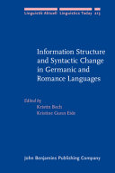 Information structure and syntactic change in Germanic and Romance languages /