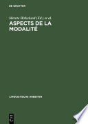 Aspects de la Modalité /