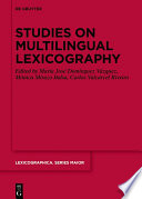 Studies on Multilingual Lexicography /