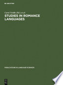 Studies in Romance Languages /