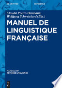 Manuel de linguistique française /