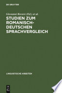 Studien zum romanisch-deutschen Sprachvergleich /