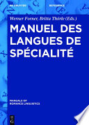 Manuel des langues de spécialité /