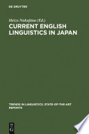 Current English Linguistics in Japan /