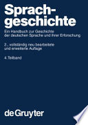 Sprachgeschichte : ein Handbuch zur geschichte der deutschen sprache und ihrer erforschung.
